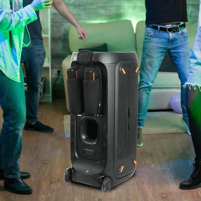 Alt view image 3 of 4 - Mic Hanger Holder Microphone Bag Microphone Organizer for JBL PartyBox Wireless Microphone Accessories