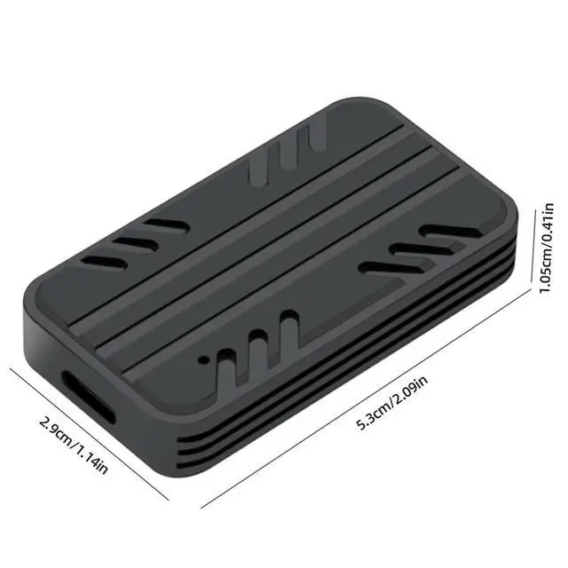 Alt view image 4 of 4 - NVMe M.2 SSD Case Type-C USB3.1 External Hard Drive Gen2 10Gbps Hard Drive Enclosure Aluminum Alloy for M.2 2230 SSD