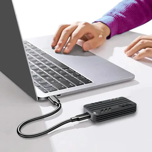 Alt view image 2 of 4 - NVMe M.2 SSD Case Type-C USB3.1 External Hard Drive Gen2 10Gbps Hard Drive Enclosure Aluminum Alloy for M.2 2230 SSD