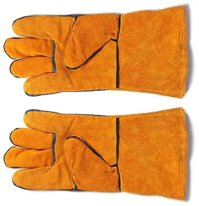 Main image of BBQ Grilling Glove Heat Resistant Grill Mitts for Cooking Non-Slip Insulated Cowhide Leather for Microwave Kitchen Accessories