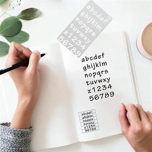 Main image of 36 Pcs Alphabet Stencils Reusable Letter Painting Stencils Plastic DIY Drawing Spraying Scale Templates