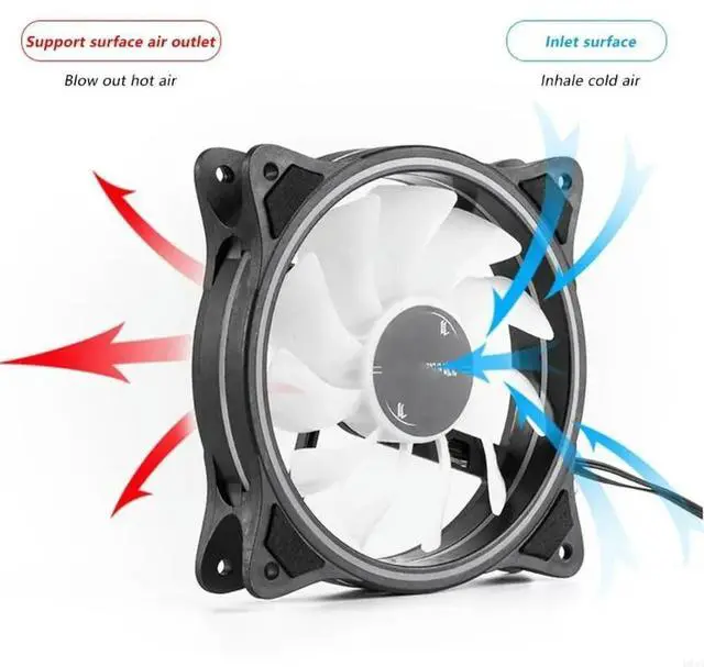 Alt view image 4 of 4 - Tool RGBs PC Cooling Fan 10s Installation 360° Lighting Wide Compatibility Multiple Devices