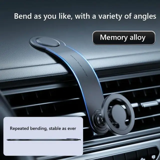 Alt view image 3 of 4 - Magnetic Car Mount 360° Rotation Bendable Detachable Car Phone Holder for All Dashboard/Windshield Phone Stand for 15