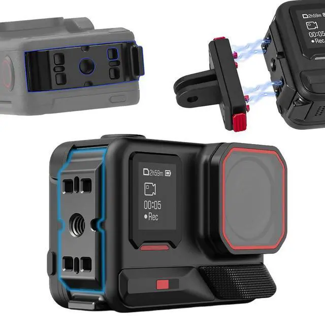 Alt view image 2 of 4 - For Ace Pro 2 Cover Vertical Shooting Quick Release Adapter Replacement Magnetic Cover Camera Accessory