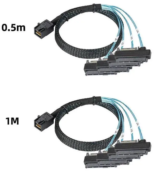 Main image of 0.5m/1m SATA Power Adapter Cable MiniSAS HD SFF-8643 36P To 4SFF-8482 29 15P SAS Cable for SATA Hard Drive Computer Supplies