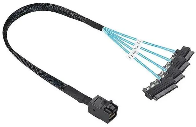 Alt view image 4 of 4 - 0.5m/1m SATA Power Adapter Cable MiniSAS HD SFF-8643 36P To 4SFF-8482 29 15P SAS Cable for SATA Hard Drive Computer Supplies