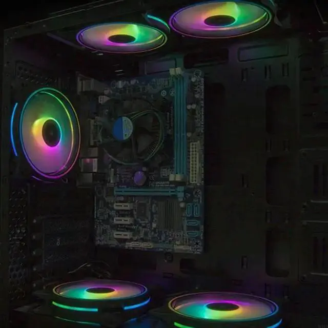 Alt view image 3 of 4 - Tool RGBs PC Cooling Fan 10s Installation 360° Lighting Wide Compatibility Multiple Devices