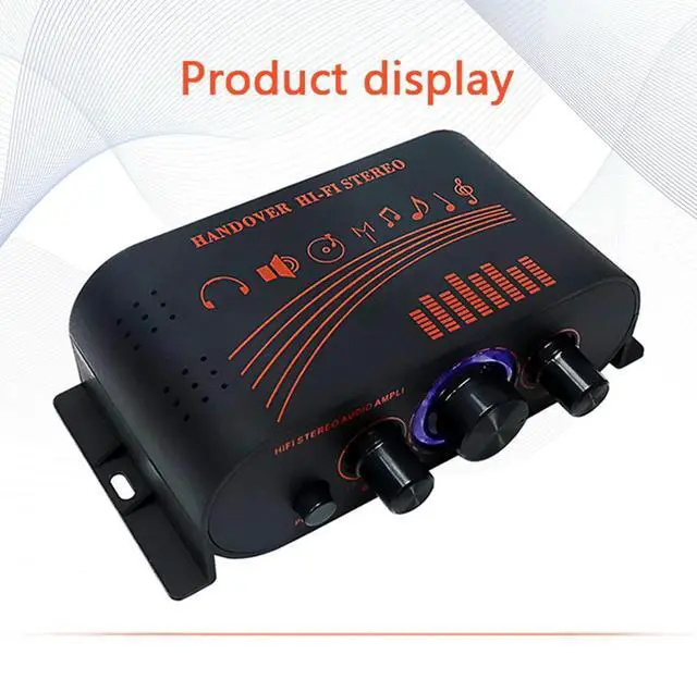 Alt view image 4 of 4 - AK170 Audio Power Amplifier RCA Input Portable Sound Amplifier 20W*2 Speaker Amp Dual Channel with LED Light Ring Car Home Use