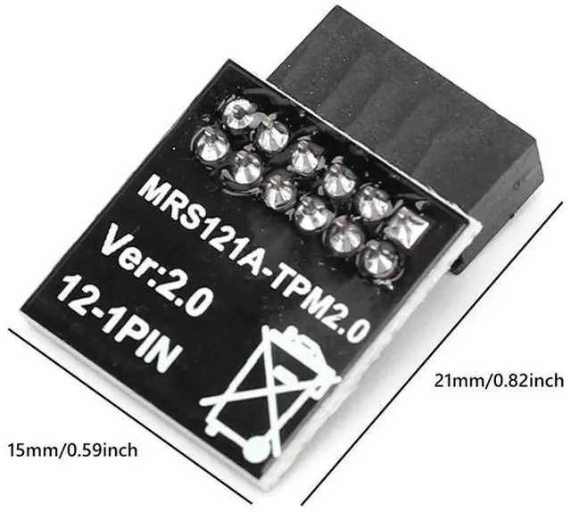Alt view image 4 of 4 - Trusted Platform TPM 2.0 Module SATA Remote Encryption Security Module Replacement Parts for Motherboard Win11