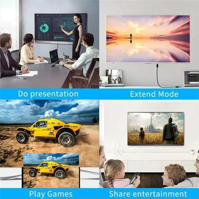 Alt view image 3 of 4 - 3 in 1 VGA to HDMI-Compatible Adapter+3.5mm Audio Jack+VGA Converter Splitter HDTV Monitor Projector Display Connector