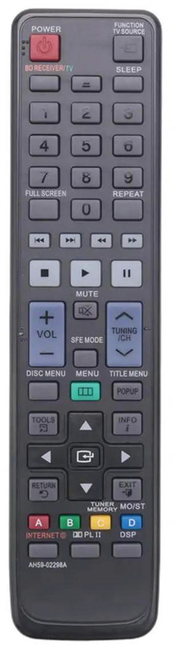 Alt view image 2 of 4 - 6X Ah59-02298A Replacement Remote Control Applicable For Bd Home Theater System Blu-Ray Htc5500 Htc6500