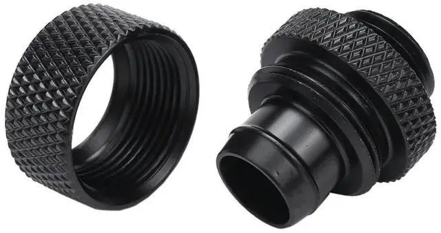 Alt view image 3 of 4 - 10Pc Water Cooling Fittings G1/4 External Thread Pagoda For 9.5X12.7Mm Soft Tube Computer Cooling System Connector Black