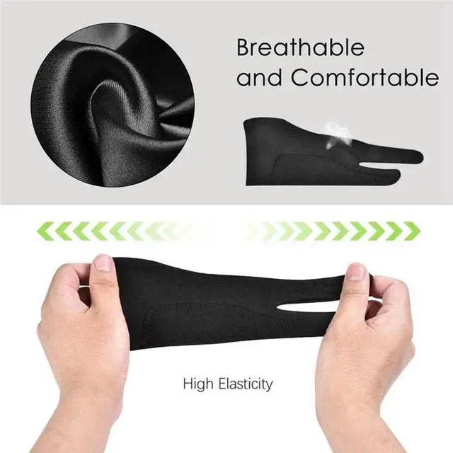 Alt view image 3 of 4 - 15 Pack Artist Gloves For Tablet Digital Drawing Glove Two Fingers Thicken Palm Rejection Glove For Graphics Pad (S)