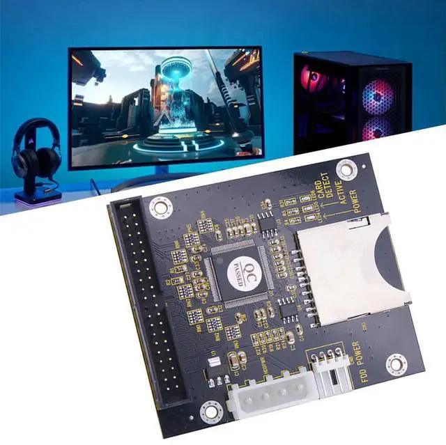 Alt view image 3 of 4 - SD Memory Card To 3.5inch 40Pins Male IDE Adapter 5V SD-3.5 IDE Secure Converter Support Up To 128gb SDXD Card