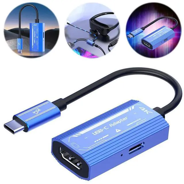 Alt view image 2 of 4 - USB-C To HDMI-compatible Adapter (4K@60Hz) for Switch/Steam Deck/ROG Ally for 15 Mate 60/ Pura70
