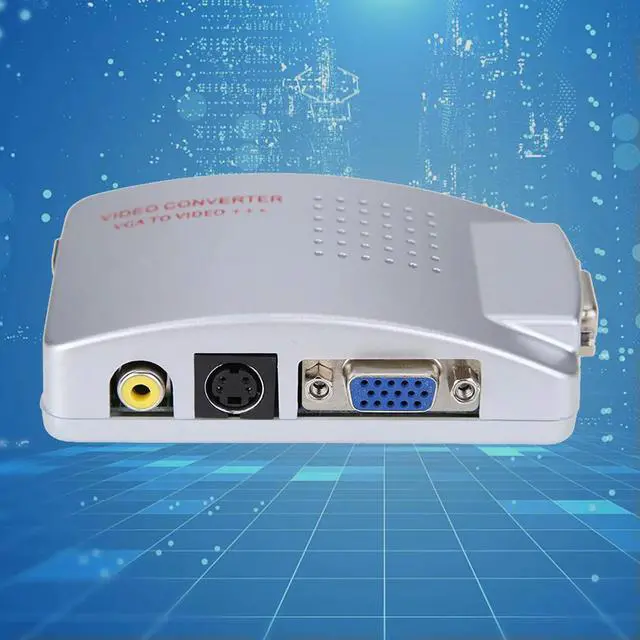 Alt view image 2 of 4 - PC Laptop VGA to TV RCA Composite S-video Switch Converter Adapter