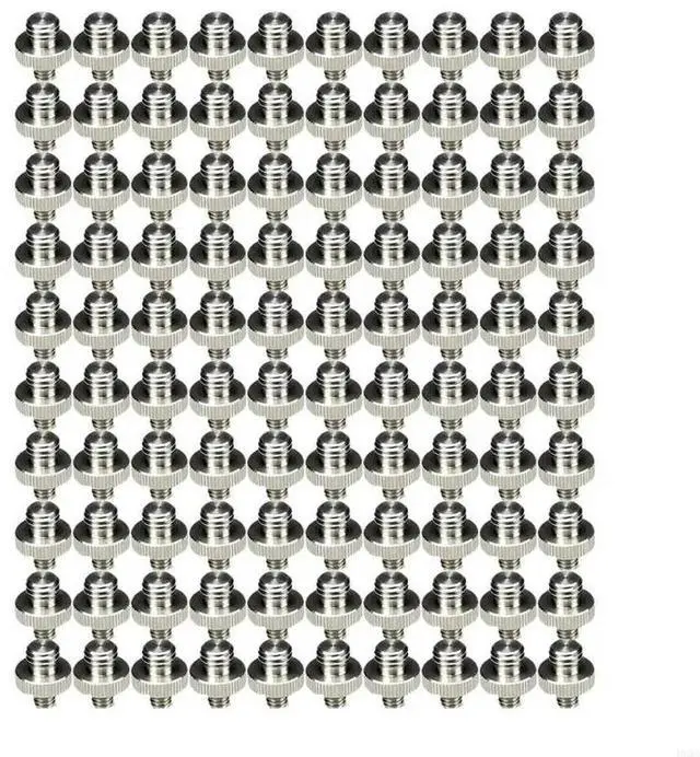 Main image of 100Pcs Double-headed 1/ 4" Male Screw Thread Convert Adapter For Camera Bracket Quick Mounting Plate Tripod Ballhead