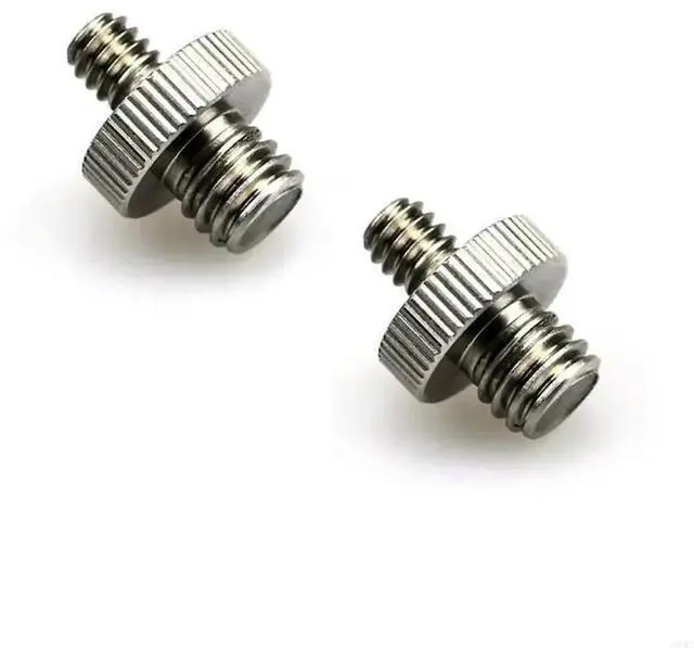 Alt view image 2 of 4 - 100Pcs Double-headed 1/ 4" Male Screw Thread Convert Adapter For Camera Bracket Quick Mounting Plate Tripod Ballhead