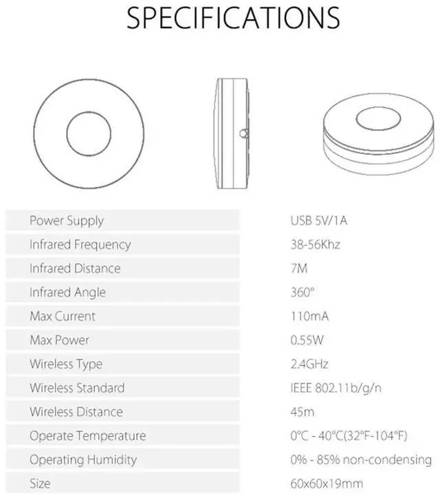 Alt view image 4 of 4 - Infrared Remote Control Tuya IR RF Universal Infrared Remote Control Voice Control for Air Conditioner TV Appliances