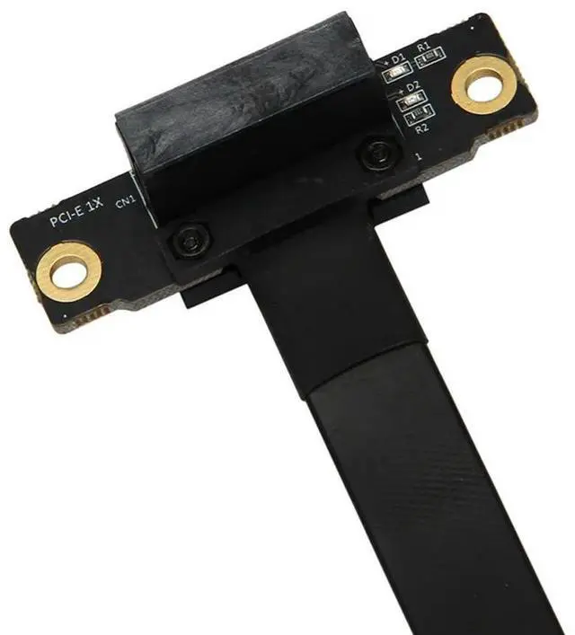 Alt view image 2 of 4 - 4X PCIE X1 Riser Cable Dual 90 Degree Right Angle Pcie 3.0 X1 To X1 Extension Cable 8Gbps PCI Express 1X Riser Card 20Cm