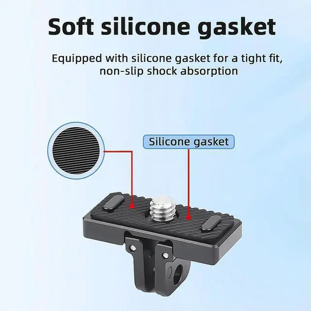 Alt view image 4 of 4 - Magnetic Quick Release Base Aluminum Alloy Magnetic Adapter Riding Holder Action Camera Tripod Adapter Mount for X4