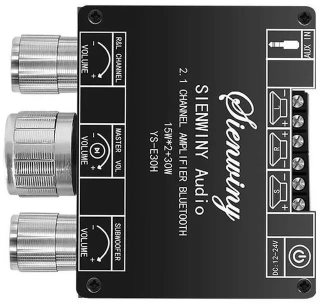 Alt view image 4 of 4 - YS-E30H 2.1 Channel High Power Audio Stereo Amplifier Board Bluetooth-Compatible for Store Home Theater Speakers