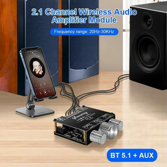 Alt view image 3 of 4 - YS-E30H 2.1 Channel High Power Audio Stereo Amplifier Board Bluetooth-Compatible for Store Home Theater Speakers