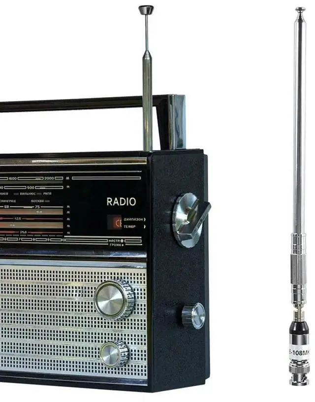 Main image of 76-108MHz Telescopic Antenna FM Radio Antenna BNC Connector Universal Aerial Telescopic Aerial for FM Transmitter Radio