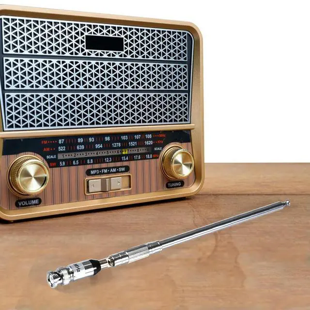 Alt view image 2 of 4 - 76-108MHz Telescopic Antenna FM Radio Antenna BNC Connector Universal Aerial Telescopic Aerial for FM Transmitter Radio