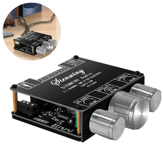 Alt view image 2 of 4 - YS-E30H 2.1 Channel High Power Audio Stereo Amplifier Board Bluetooth-Compatible for Store Home Theater Speakers