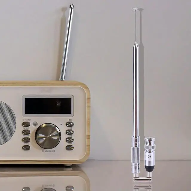 Alt view image 3 of 4 - 76-108MHz Telescopic Antenna FM Radio Antenna BNC Connector Universal Aerial Telescopic Aerial for FM Transmitter Radio