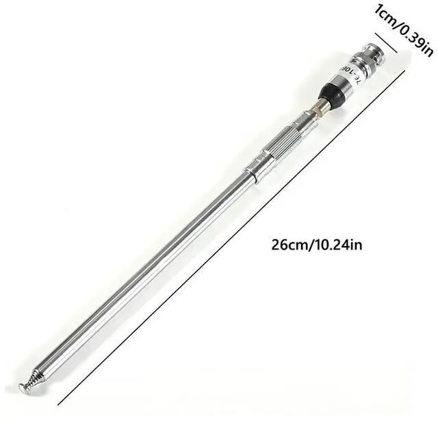 Alt view image 4 of 4 - 76-108MHz Telescopic Antenna FM Radio Antenna BNC Connector Universal Aerial Telescopic Aerial for FM Transmitter Radio
