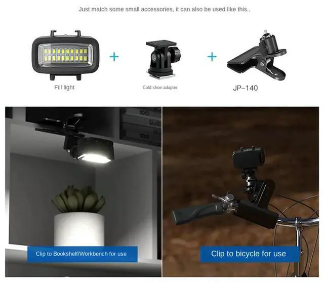 Alt view image 4 of 4 - 40M Waterproof Underwater Diving Fill Light For Gopro Hero 10 9 8 Action Camera / SLR Mirrorless Camera