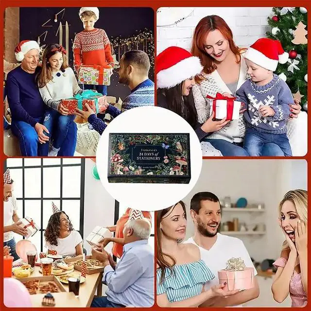 Alt view image 2 of 4 - Stationery Advent Calendar 2024, Christmas Countdown Ultimate Calendar, Book Advent Calendar 2024, Christmas Stationery