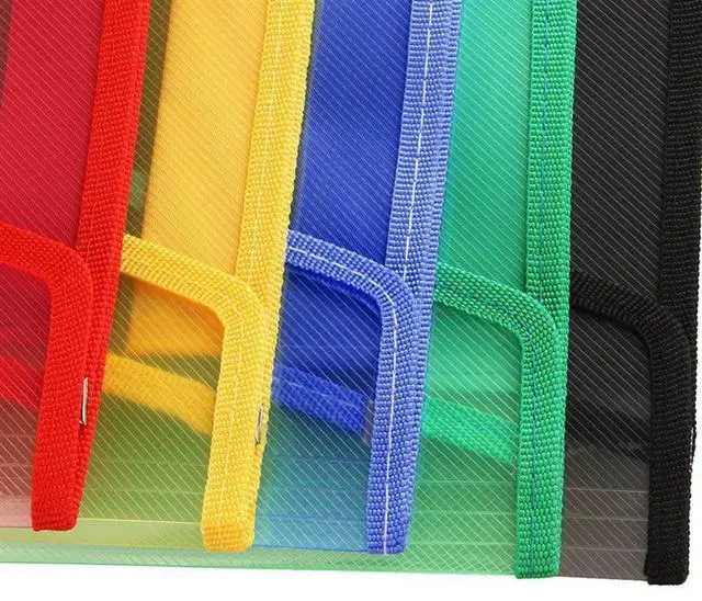 Alt view image 2 of 4 - A4 Plastic Wallets File Folder With Snap Buckle And Pocket A4 Waterproof Transparent File Bag