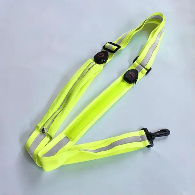 Alt view image 3 of 4 - LED Reflective Belt USB Rechargeable Jogging Reflective Band High Visibility Running Belt for Outdoor Sports