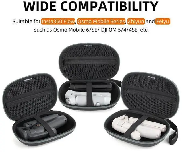 Alt view image 2 of 4 - Carrying Case Scratch Proof Stabilizer Gimbal Box with Hand Strap Small Bag for Osmo Mobile 6/SE/ OM 5/4/4SE