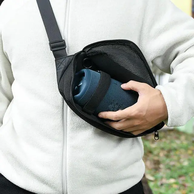 Alt view image 2 of 4 - Speaker Bag Pouch Anti Scratch Chest Bag Travel Speaker Pouch Shockproof Speaker Crossbody Bag for JBL Flip 4 5 6 for UE BOOM 3