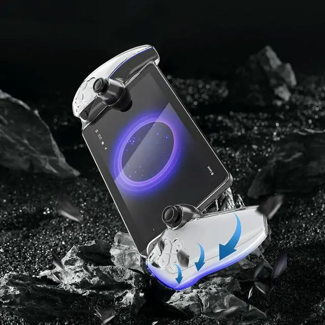 Alt view image 3 of 4 - Transparent Protective Case Anti-Drop PC Full Protection Protector Cover Anti-Fingerprint for PS5 Portal Handheld Game Console