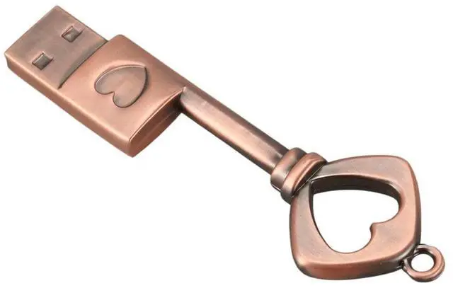 Alt view image 2 of 7 - 6X USB 2.0 l USB Pen Drive Pure Copper Heart USB Flash Drive Key (Copper, 8GB)