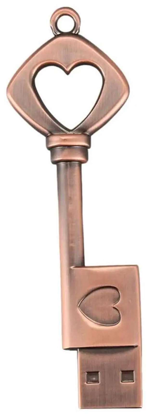 Alt view image 4 of 7 - 6X USB 2.0 l USB Pen Drive Pure Copper Heart USB Flash Drive Key (Copper, 8GB)
