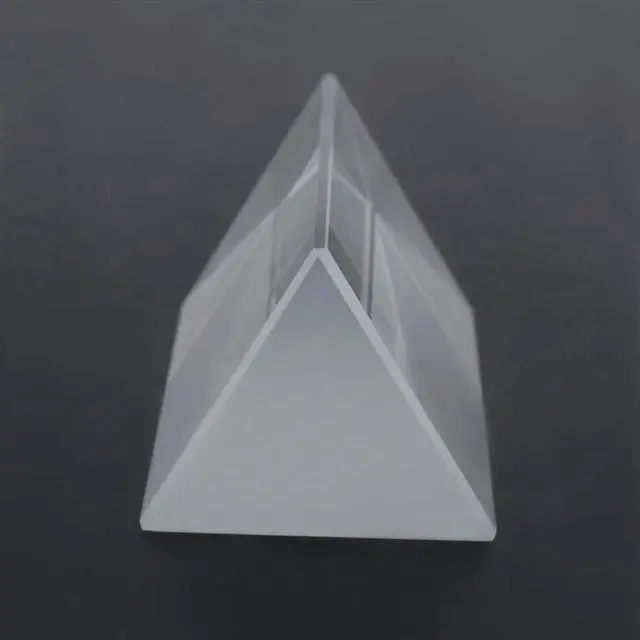 Main image of 8Pcs Clear Triangular Prism For Rainbow Lights Crystal Optical Prisms Glass Physics Teaching Refracted Light Spectrum