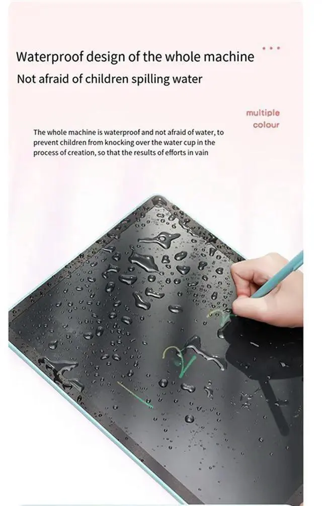 Alt view image 4 of 7 - 2Pcs 16 Inch LCD Drawing Tablet Writing Tablet Color Graffiti Board For Children Christmas Birthday Drawing Tablet Blue