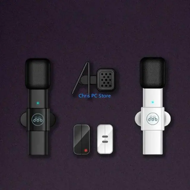 Alt view image 2 of 7 - Omnidirectional Pickup Lavalier Microphones Transmitter Receiver Type-C Port for PC Phone DSLR Camera Handhold Mic