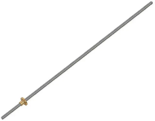 Alt view image 4 of 7 - 4Set 500Mm T8 Lead Screw And Brass Nut (Acme Thread, 2Mm Pitch, 4 Starts, 8Mm Lead) For 3D Printer Z Axis