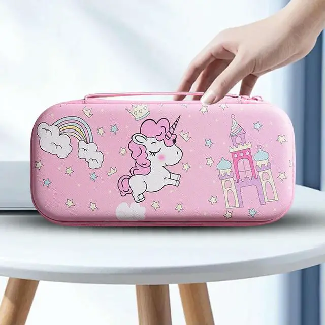 Alt view image 3 of 4 - Portable Travel Organiser Large Capacity Shockproof Console Bag with Game Card Slots Console Protective Handbag for NS2