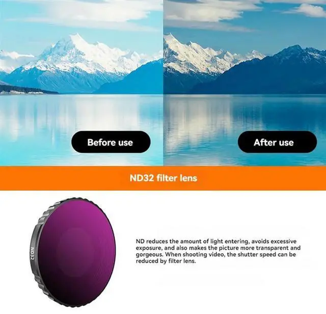 Alt view image 3 of 4 - For Osmo Action 4 ND CPL Filter Kit For Osmo Action 4 ND CPL Filter Kitt For Action 4 Action Camera