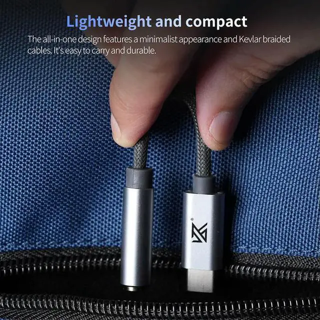Alt view image 3 of 4 - Type-C To 3.5mm Earphone Audio Cable 32bit/384kHz USB C To Aux Female Cable DAC + IC Amplifier Dual Chip Audio Dongle Cable Cord