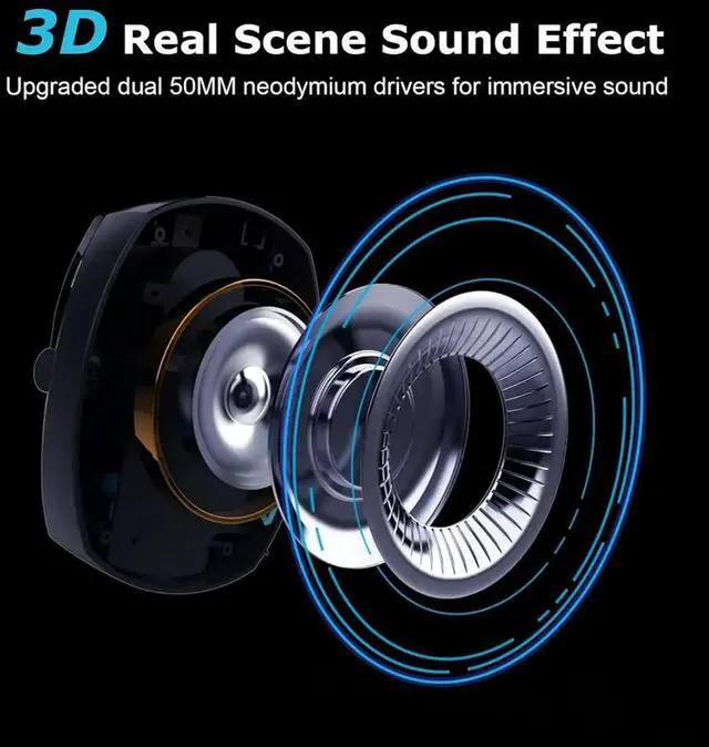 Alt view image 4 of 4 - Wireless Gaming Headset with Mic 2.4G Bluetooth Headphone Black_L50A
