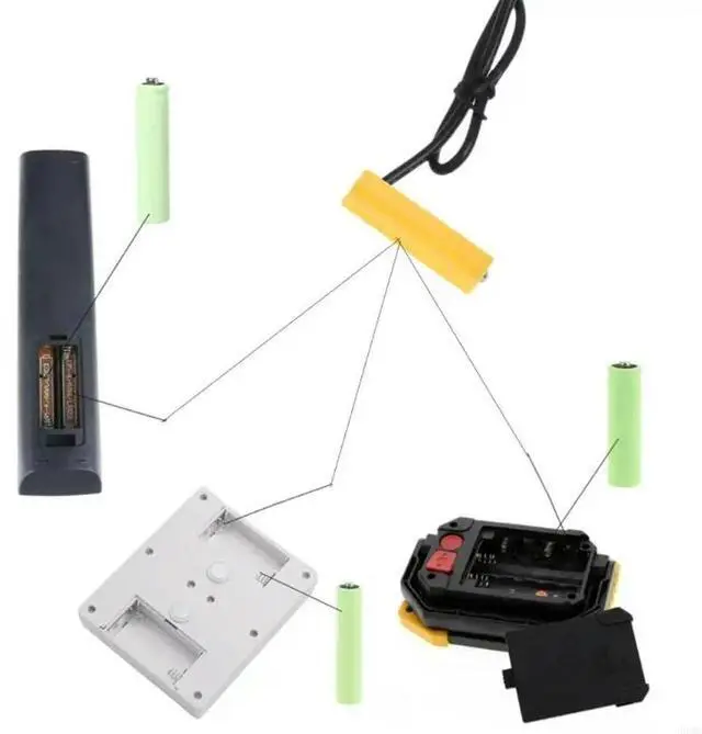 Alt view image 2 of 4 - Type C 5V3A to 1.5V-12V LR3 AAA Power Cable for Radios LED Light Toy Keyboard Replaces AAABatteries